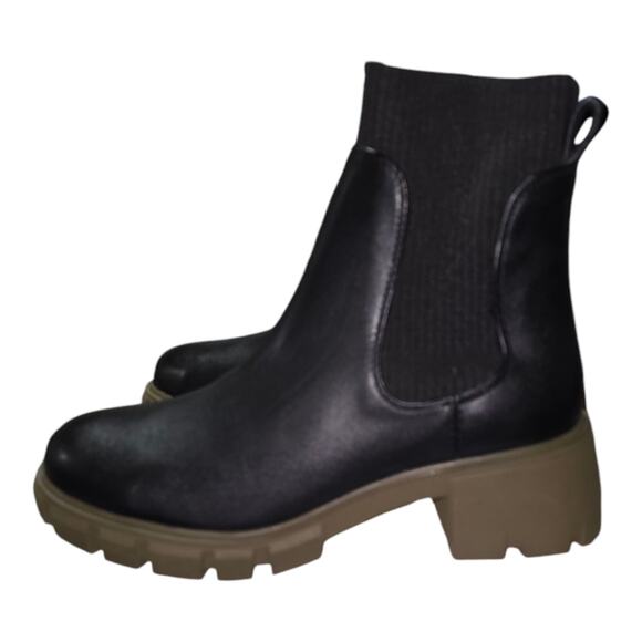 Steve Madden Hayle Women's Boots Black/Olive Platform Lug Sole Size 10 New‎ - Picture 4 of 16